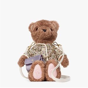 Kate Spade Oh What Fun Katy Bear novelty collectible crossbody purse bundle.